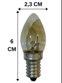 End 10W Sarı Işık E14 Duylu Şeffaf Eski Tip Tuz Lambası (5 Adet) - 3