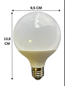 Osaka 15W (100W) 3000K (Günışığı) E27 Duylu G95 Led Glop Ampul (8 Adet) thumbnail 3