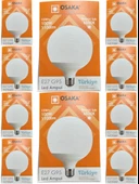 Osaka 15W (100W) 6500K (Beyaz Işık) E27 Duylu G95 Led Glop Ampul (10 Adet) - 1