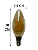 Sylvania 4,5W (37W) 2500K (Sarı Işık) E14 Duylu Eski Tip Görünümlü Led Ampul (4 Adet) thumbnail 3