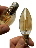 Sylvania 4,5W (37W) 2500K (Sarı Işık) E14 Duylu Eski Tip Görünümlü Led Ampul (4 Adet) thumbnail 5