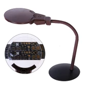 TH-7028B Masaüstü Işıklı Büyüteç Lamba Metal Gövde Çift LED - 1