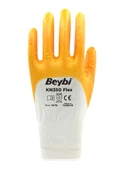 Beybi Pamuk Nitril Flex 9 Beden Eldiven 12 Li Paket Beyaz Sarı - 1