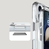Apple iPhone 16 Uyumlu Ergonomik Kavisli Tam Koruma Magsafe Şarj Airbagli Şeffaf İncek Kapak - 1