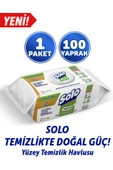Solo Temizlikte Doğal Güç Beyaz Sabun Ferahlığı Yüzey Temizlik Havlusu 100 Yaprak - 1