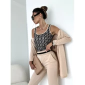 Lucky Life Kadın Uzun Kollu Krep üçlü Takım thumbnail 6