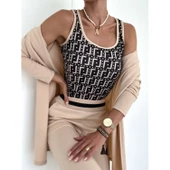 Lucky Life Kadın Uzun Kollu Krep üçlü Takım thumbnail 2