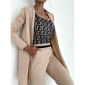 Lucky Life Kadın Uzun Kollu Krep üçlü Takım thumbnail 9