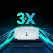 Apple iphone 16 / 16 Plus / 16 Pro / 16 Pro Max Uyumlu Type-c Hızlı Şarj Aleti Adaptörü(Başlık) Beyaz - 4