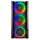 Rampage HACKER Temper Camlı PSU YOK  Siyah 4 RGB Fan & Control Gaming Oyuncu Kasası - 3