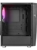 Rampage HACKER Temper Camlı PSU YOK  Siyah 4 RGB Fan & Control Gaming Oyuncu Kasası - 5