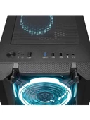Rampage HACKER Temper Camlı PSU YOK  Siyah 4 RGB Fan & Control Gaming Oyuncu Kasası - 4