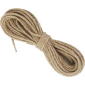 2 Adet Jüt İp Naturel Jüt İp 3 MM 6 Metre Hamak, Çadır ve süslemede kullanışlı, çok amaçlı İp - 1