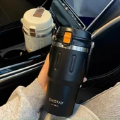 Shotay Termos Bardak Seyahat ve Outdoor 650Ml Krem - 7