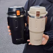 Shotay Termos Bardak Seyahat ve Outdoor 650Ml Krem - 4