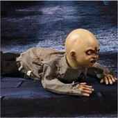 Sesli Işıklı Emekleyen Zombi Bebek Dekor - 5