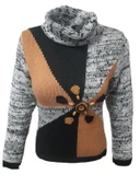 Hemera H00038 Kadın El Örgü Boğazlı Kalın Kazak thumbnail 7