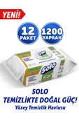 Solo Temizlikte Doğal Güç Beyaz Sabun Ferahlığı Yüzey Temizlik Havlusu 100 Yaprak 12 Adet - 1