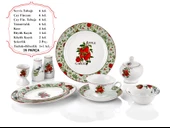 Porselen 6 Kişilik 35 Parça Kahvaltı Takımı Apple Garden - 2