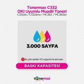 OKI MC363dn Muadil Toner Sarı - 3