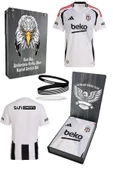 Beşiktaş Orijinal 24-25 Beyaz Forma Bileklik Hediyeli Özel Tasarım Hediyelik Ahşap Kutulu - 1