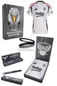 Beşiktaş Orijinal 24-25 Beyaz Forma Kalem + Bileklik Hediyeli Özel Tasarım Hediyelik Ahşap Kutulu - 1