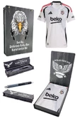 Beşiktaş Orijinal 24-25 Beyaz Forma Kalem Hediyeli Özel Tasarım Hediyelik Ahşap Kutulu - 1