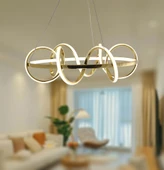 TT Aydınlatma TT314-SR  Büyük Sarmal Modeli Sarı Kaplama Led Avize thumbnail 2