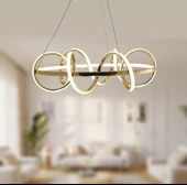 TT Aydınlatma TT314-SR  Büyük Sarmal Modeli Sarı Kaplama Led Avize thumbnail 3