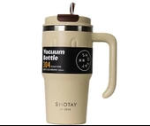 Shotay Termos Bardak Seyahat ve Outdoor 650Ml Krem - 1