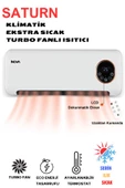 İNOVA SATURN DUVAR TİPİ FANLI ISITICI ELEKTRİKLİ SOBA VE VANTİLATÖR DİJİTAL EKRANLI TERMOSTATLI - 1