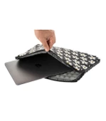 Notebook Laptop Macbook Çantası 13"-13.6"-14"-15.6" inç - 800-DÜZ Papatya Desenli - 4