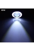 Fiat Fiorino Uyumlu, Universal Mercekli Led Angel Sis Farı, 76mm Beyaz Renk - 5