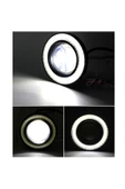 Fiat Fiorino Uyumlu, Universal Mercekli Led Angel Sis Farı, 76mm Beyaz Renk - 2