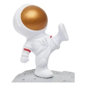 Tutucu Kaymaz Taban Hafif Taşınabilir Mini Astronot Model Telefon Tablet Stant - 1