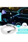 Araç Içi Aydınlatma Ip Şerit Torpido Led Ip Neon Dekoratif Buz Mavisi 2 Metre - 1