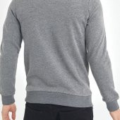 Gri Yumuşak Dokulu Basic Bisiklet Yaka Sweatshirt 1KXE8-44486-03 - 8
