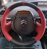 Citroen C4 2008 Araca Özel Direksiyon Kılıfı (SOFT KIRMIZI KARBON YÜZÜKLÜ) thumbnail 1