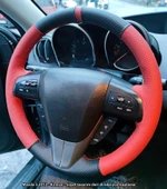 Mazda 3-2011-2012 Araca Özel Direksiyon Kılıfı(SOFT NOKTA KIRMIZI KARBON) thumbnail 1