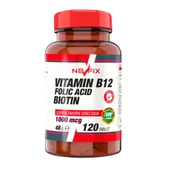 Nevfix Vitamin B12 Folic Acid Biotin 1000 Mcg 120 Tablet - 1