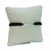 İSİMLİ GÜMÜŞ BİLEKLİK (SİYAH) - 1