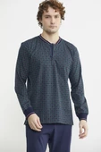 Desenli Pamuk Pijama Takım - Yeşil - 2