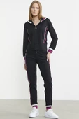 Renkli Biye Detaylı Jogger Eşofman Takım - Siyah thumbnail 4