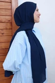 Lacivert-Bambu Kraş Şal thumbnail 1