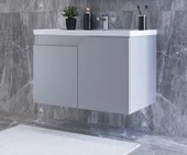 Teta Home Napoli 65 Cm Mdf Banyo Lavabolu Alt Dolap  Sis gri thumbnail 1