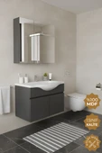 Teta Home Kahire 80 Cm Mdf Banyo Dolabı Seti  Antrasit thumbnail 1