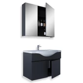Teta Home Kahire 80 Cm Mdf Banyo Dolabı Seti  Antrasit - 2