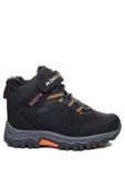 Mergenshoes BF00S9O Siyah Oranj Kürklü Günlük Erkek Çocuk Spor Bot - 1