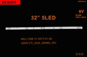 BM-144 (2X5LED) YUMATU 32" B-626 RTL1598 58,1CM DIGIPOL 32DP1A LED BAR, MS-L1598 V1, 32DN 2 *, 5_3030_300MA_30V, 6V/LED, 8D32-DNWR-A3205A TK86 - 1