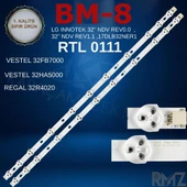 BM-8 (2X11LED 57,3CM) VESTEL 32'' B-111 RTL0111 REV0 2REV1.1 JL.D320B1235 078CS-C 32HA5000 57.5CM 11LED - 1